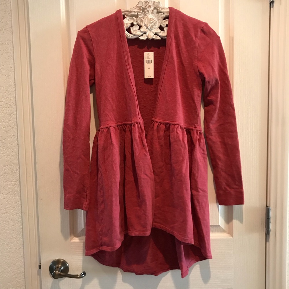 Anthropologie Beira Peplum Cardigan Sweater New XS - Picture 6 of 8